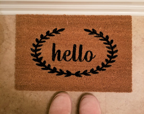 Doormat with "hello" - 3 Sizes to Choose From Plush