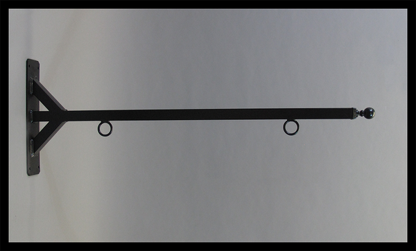 40 1/2" Straight Blade Sign Bracket with Finial - Maximum 36" Sign - NO SIGN Metalcraft Industries