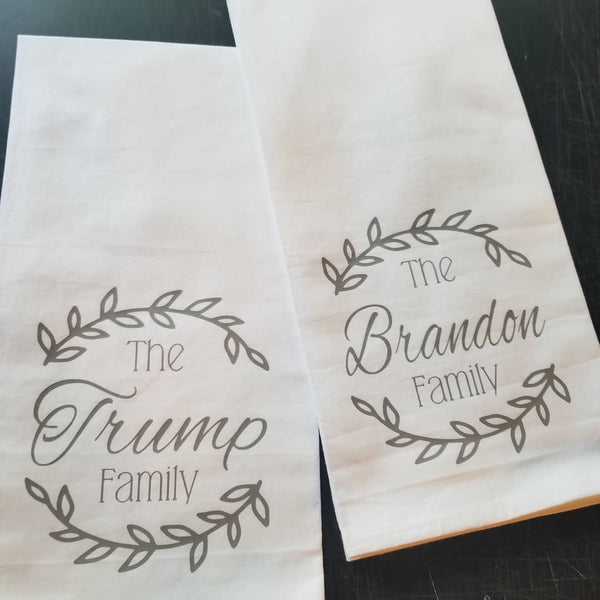 Tea Towel/Flour Sack Towel - Personalized/Custom Name Plush