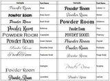 4x8 RECTANGULAR Metal Plaque and Bracket with Custom Lettering - Room Sign, Powder Room, Laundry, Pantry, etc. Plush
