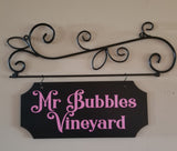 1-Sided CustomMetal Indoor/Outdoor Sign with Decorative Wall Hanger Plush