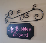 1-Sided CustomMetal Indoor/Outdoor Sign with Decorative Wall Hanger Plush