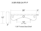 24 inch Reverse Scroll Sign Bracket - NO SIGN Plush