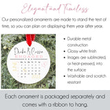 Engaged Couples Ornament for Christmas Tree - Personalized with Your Names and Date Plush
