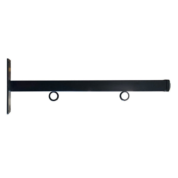 Sign Hanging Bracket- Simple Straight Bracket with End Cap For Custom Signage - Custom Sizing and Ring Placement- From 26in Up To 40in Plush