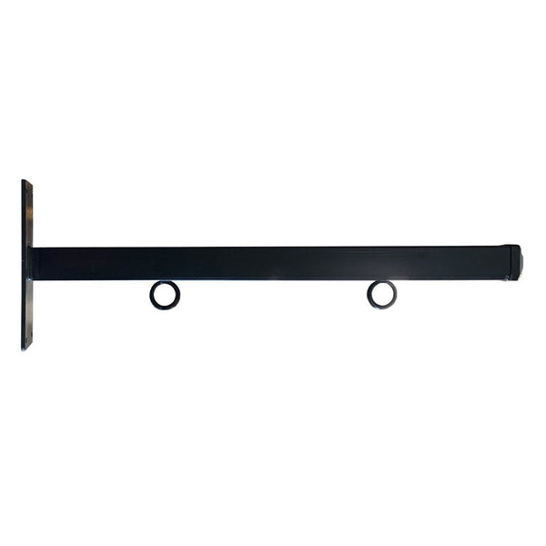 Sign Hanging Bracket- Simple Straight Bracket with End Cap For Custom Signage - Custom Sizing and Ring Placement- Up To 24 Inches Plush