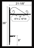 Personalized 18x6 Metal Garden/Yard Sign with 36" Stake Metalcraft Industries