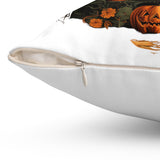 Halloween Pillow with Vintage Image Happy Halloween Spooky Scary Pumpkins