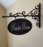 Sign- Personalized 8x12 OVAL Metal Room Sign With Bracket and Custom Lettering- Decor Sign