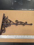 Cast Iron Sign Hanging Bracket: 12 Inch Scroll Design