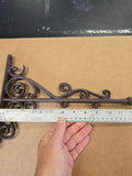 Cast Iron Sign Hanging Bracket: 12 Inch Scroll Design