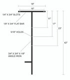 Metal T Bar Garden/Yard Stake NO SIGN - add your own sign, flag or banner Metalcraft Industries