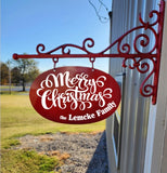 Sign- Personalized 8x12 OVAL Metal Room Sign With Bracket and Custom Lettering- Decor Sign
