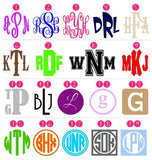 Monogram Decal - Personalized, Custom Decal - 6.5 - 11 inches Plush
