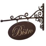 Sign- Personalized 8x12 OVAL Metal Room Sign With Bracket and Custom Lettering- Decor Sign