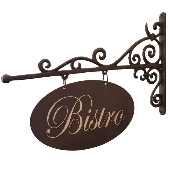 Sign- Personalized 8x12 OVAL Metal Room Sign With Bracket and Custom Lettering- Decor Sign