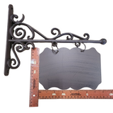 Metal Plaque and Bracket with Custom Lettering - Room Sign, Powder Room, Laundry, Pantry, etc. 4x8 RECTANGULAR