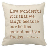 18 inch Canvas Pillow Cover/Case with Custom Quote Plush