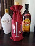 Custom/Personalized Jute Wine Bag - Making Spirits Bright Plush