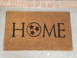 HOME Doormat with Tennessee Tristar/Welcome Mat - 3 Sizes to Choose From