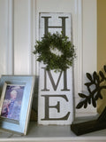 8x24 HOME Sign with Wreath