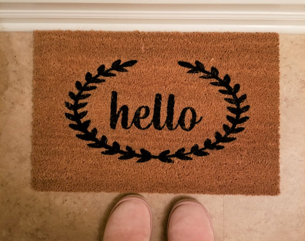 Doormat with "hello" - 3 Sizes to Choose From