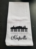 Tea Towel/Flour Sack Towel - Nashville Skyline and Piano Keys amazon