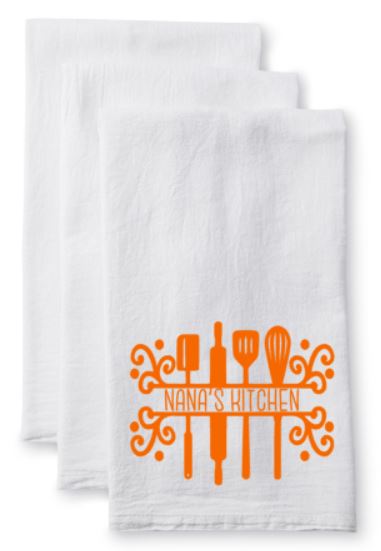 Tea Towel/Flour Sack Towel - Nana's Kitchen/Granny's Kitchen/Gigi's Kitchen Plush
