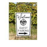 Custom Outdoor Large Metal Sign with Arbor Stand/Stake