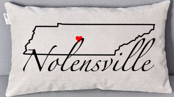 Natural Linen Pillow - Nolensville, TN - Your City and State
