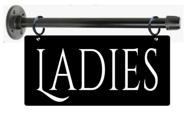 Custom Metal Sign with Industrial Pipe Sign Bracket with Adjustable ...