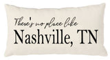 12x20 Natural Canvas Pillow - There's no place like Nashville, TN - Your City and State Plush
