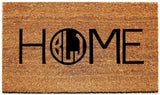 HOME Doormat with Custom Monogram - 3 Sizes to Choose From