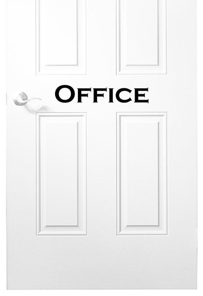 Office Vinyl Decal for Door or Wall Plush