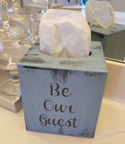 Wooden Tissue Box with or without Wording - Bless You, God Bless You, Be our Guest, Tissues