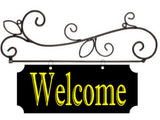 1-Sided CustomMetal Indoor/Outdoor Sign with Decorative Wall Hanger Plush
