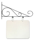 18" Scroll Bracket with Custom 14 x 10"" Outdoor Metal Sign - Perfect for Businesses, House Signs and more! Plush
