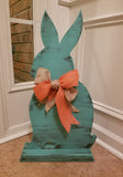 Custom 2 Foot Tall Wooden Bunny for Spring/Easter