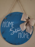 12" Round 1-sided Wood Sign with Twine Hanger Plush