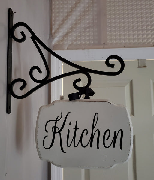 Custom Wood Room Sign With or Without Metal Bracket