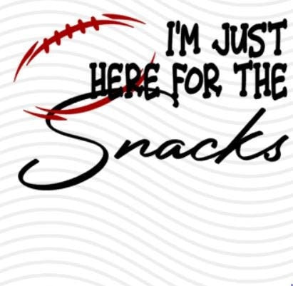 I'm Just Here for the Snacks Football Digital Download Plush