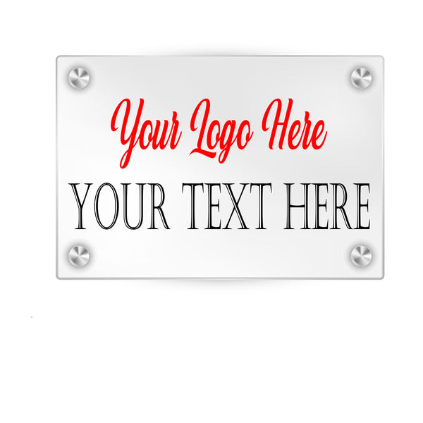 Custom 12 inch x 12 inch Clear, Colorless Acrylic Sign for Home, Business, Special Occasion, Wedding and More Plush