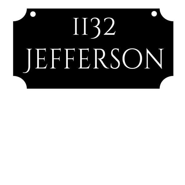 1-sided Custom/Personalized Metal Indoor/Outdoor Wall Mounted Sign 6x12 - Address, Welcome, Business, Bed&Breakfast, Porch Sign