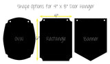 6" x 8" Custom WOOD Door Hanger/Sign Plush