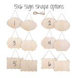 5X7 Custom Wood Sign in Your Choice of 6 Shapes Plush