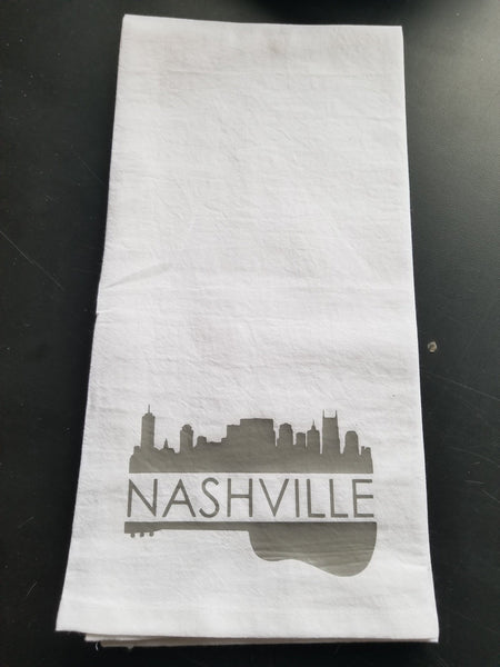 Nashville Syline/GuitarKitchen Flour Sack Towel - Tea Towel