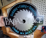 1-sided Custom Sign for Dad's Shop, Papa's Shop, Father's Day Gift Plush