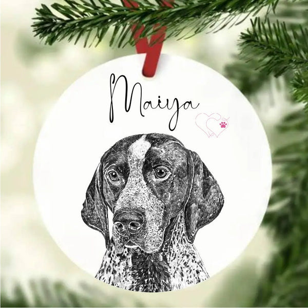 Custom Pet Ornament with Name and Photo/Breed Plush