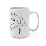 Coffee Mug - My Favorite Animals are Horses - Equestrian Enthusiast's Delight! 15 oz Plush