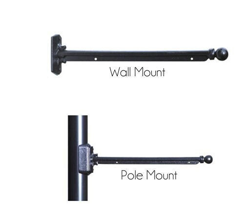 Pole Mount/ Wall Mount Sign Bracket Holder for Custom Signage - 18" Long Suitable for up to 16" sign Plush